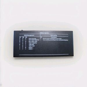 HDMI 2.0 1x2 splitter with EDID and audio output.